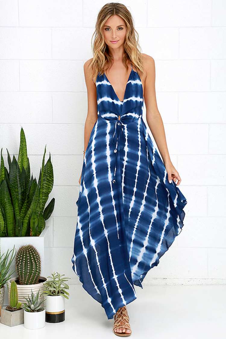 denim halter dress mini Moonlight Denim Halter Dress main image 1