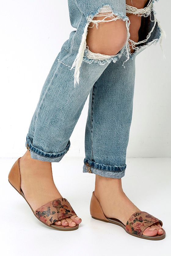 cute peep toe flats