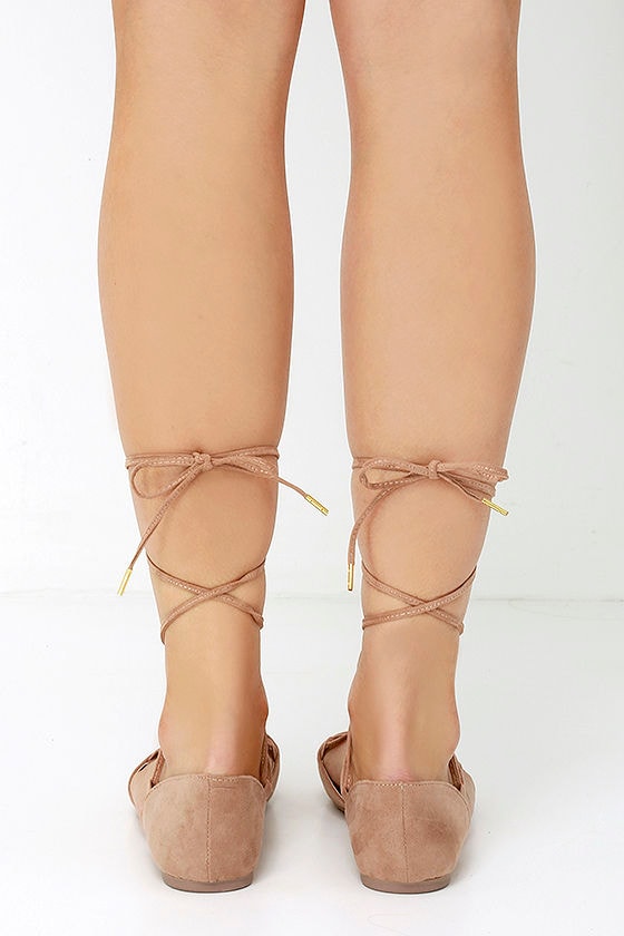 lace flats with ankle strap