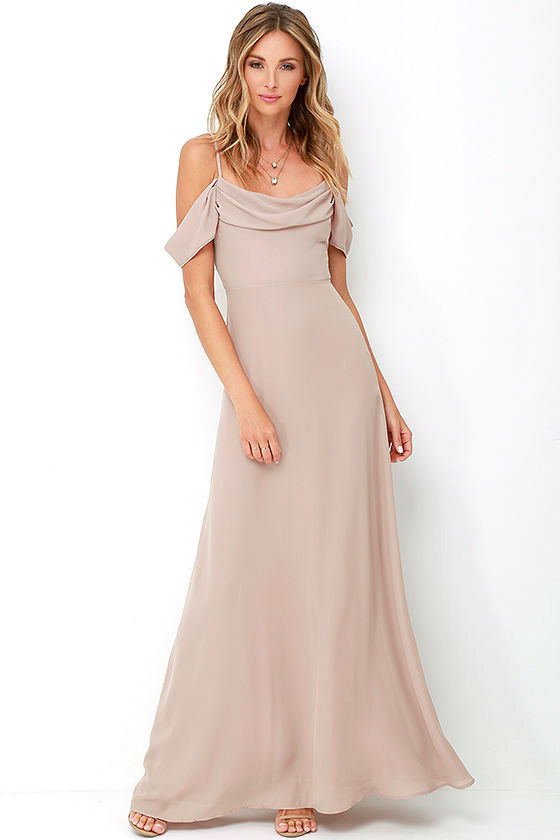Lulus Taupe Maxi Dress Outlet Sale, UP ...
