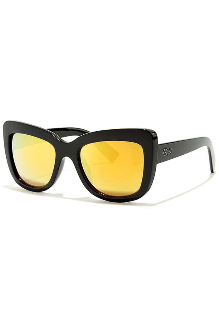 Quay Breath of Life - Black and Gold Sunglasses - Mirrored  display picture 1
