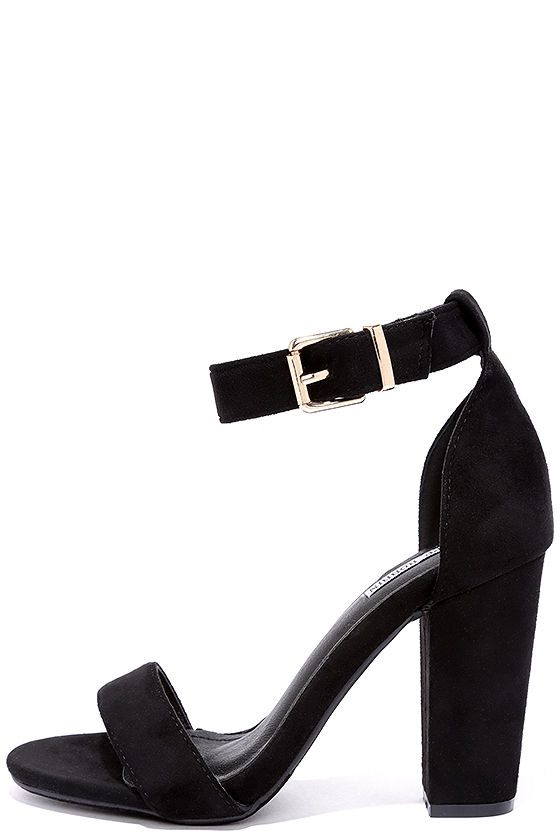black formal sandals