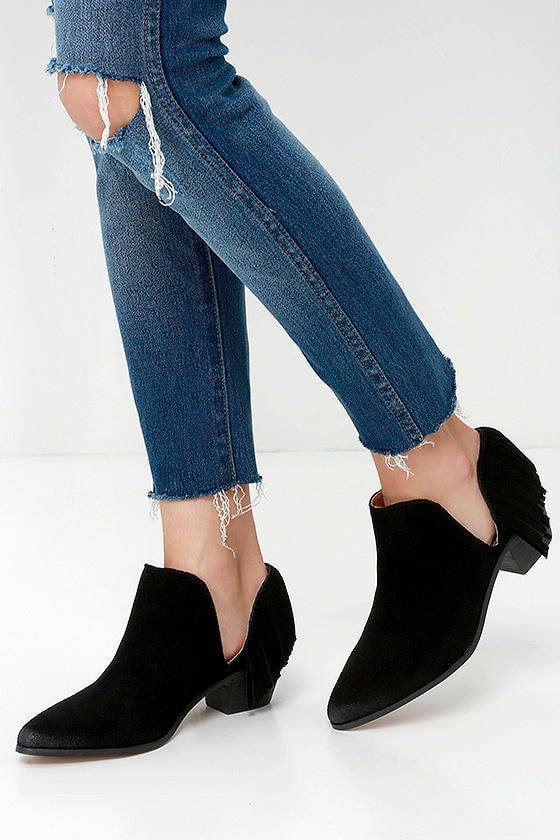 report booties black