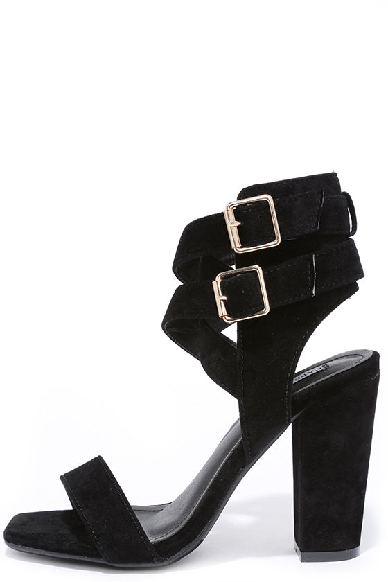 lulus black suede heels