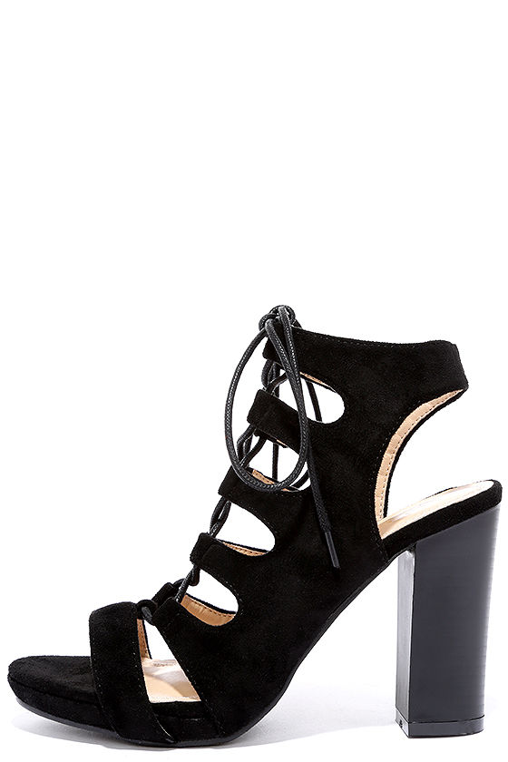 lulus black suede heels