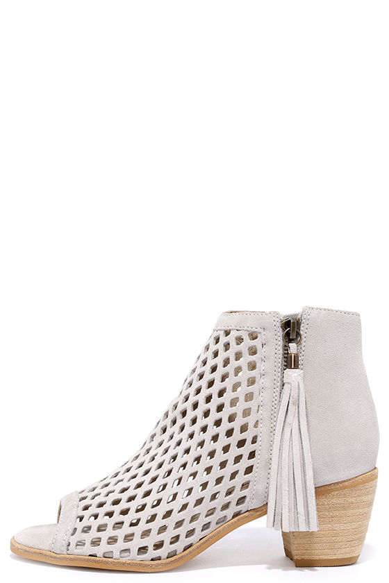 ivory leather bootie
