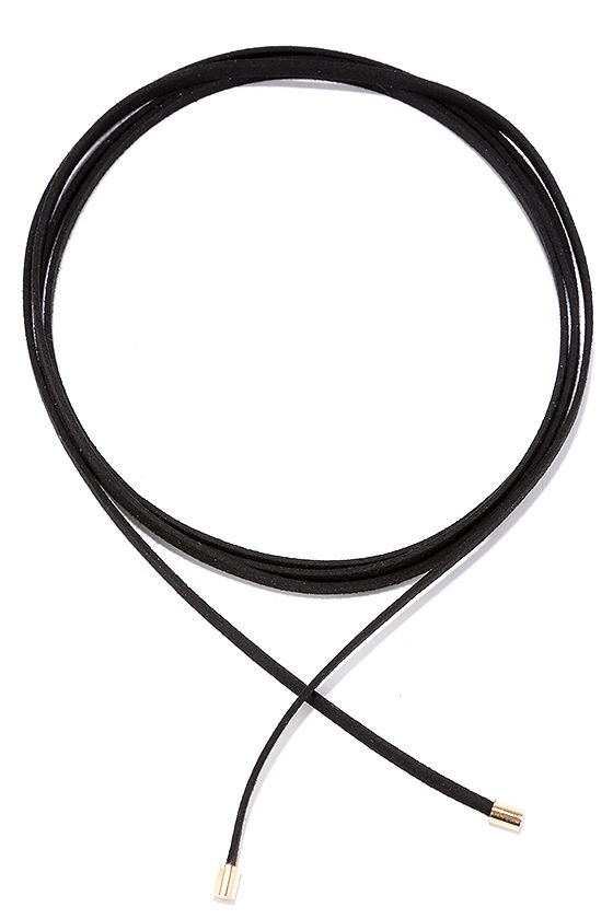 Ride or Tie Black Wrap Necklace 2