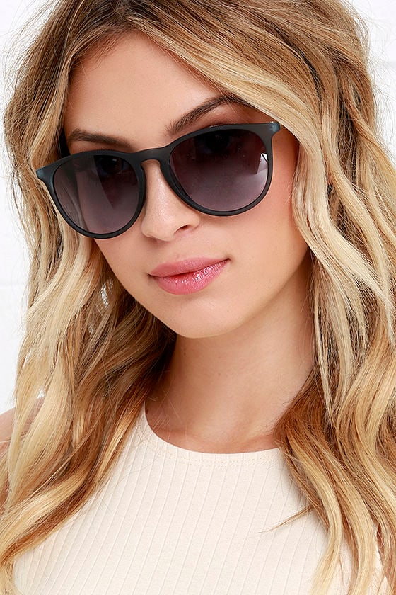Cute Slate Blue Sunglasses - Matte Sunglasses - $19.00 - Lulus