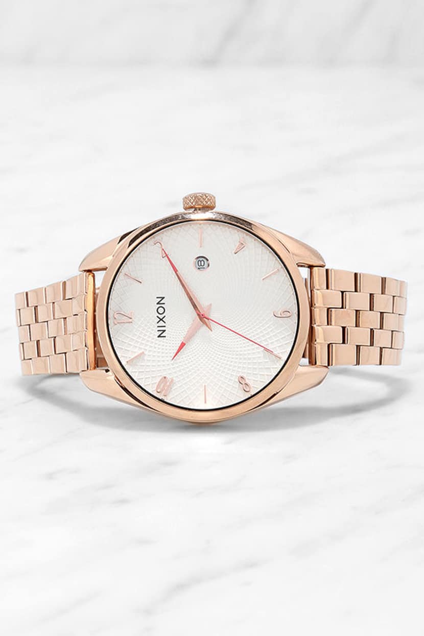 Nixon Bullet Rose Gold and Silver Watch - Rose Gold Watch  display picture 3