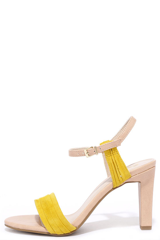 cute yellow heels