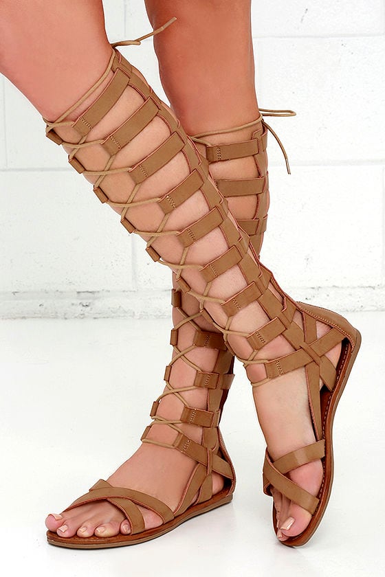 Mia Devi Natural Tall Gladiator Sandals