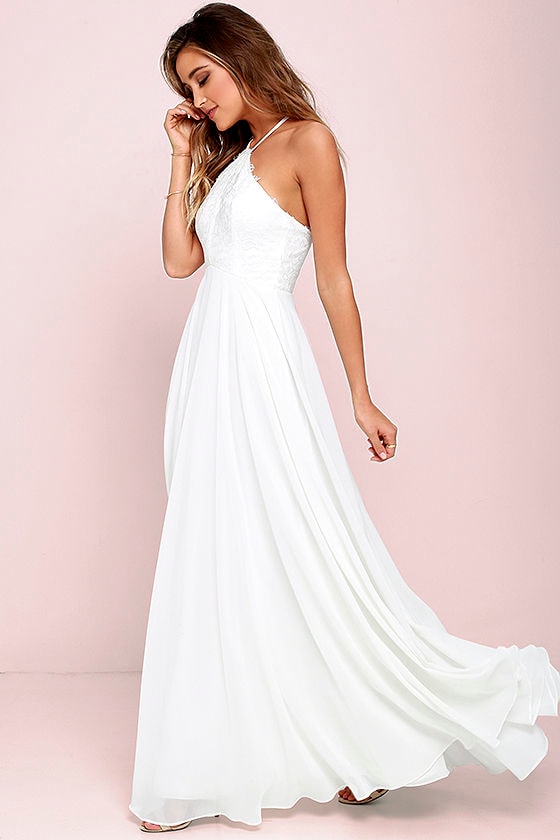 lulus long white dress