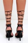high heels that wrap up your leg