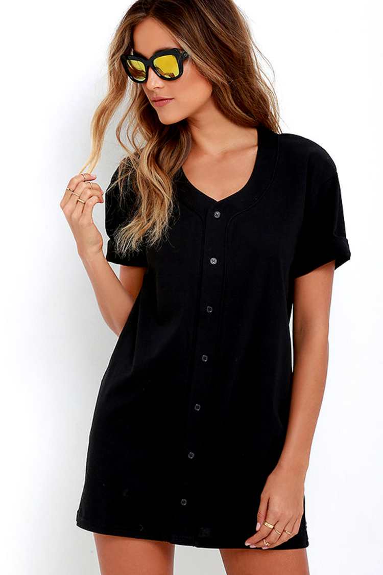 Obey Ellis Dress - LBD - Baseball T-Shirt Dress - $71.00 - Lulus Obey Ellis Dress - LBD - Baseball T-Shirt Dress - $71.00 - Lulus