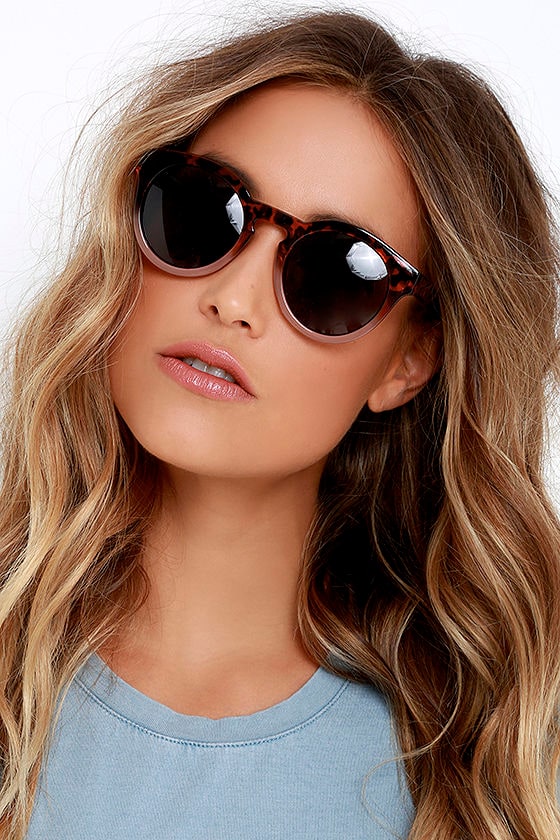 Cute Brown and Tortoise Sunglasses - Ombre Sunglasses - Two-Tone ...