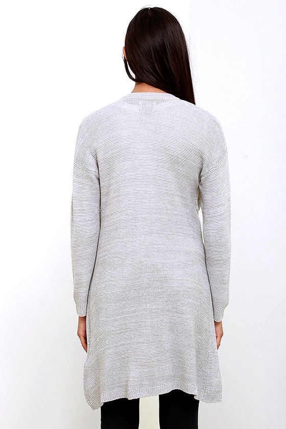 grey duster cardigan