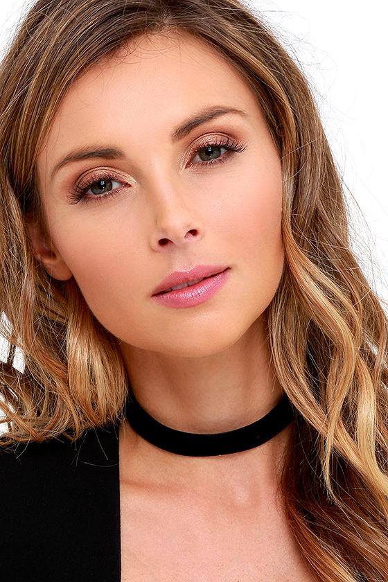 Cute Black Choker Choker Necklace 10.00 Lulus