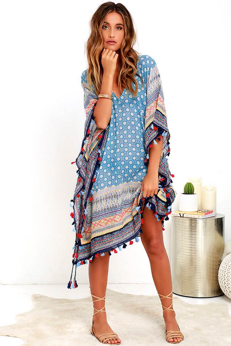 knee length dresses for ladies Gucci Floral Cotton Printed Midi Kaftan Dress – Runway Catalog