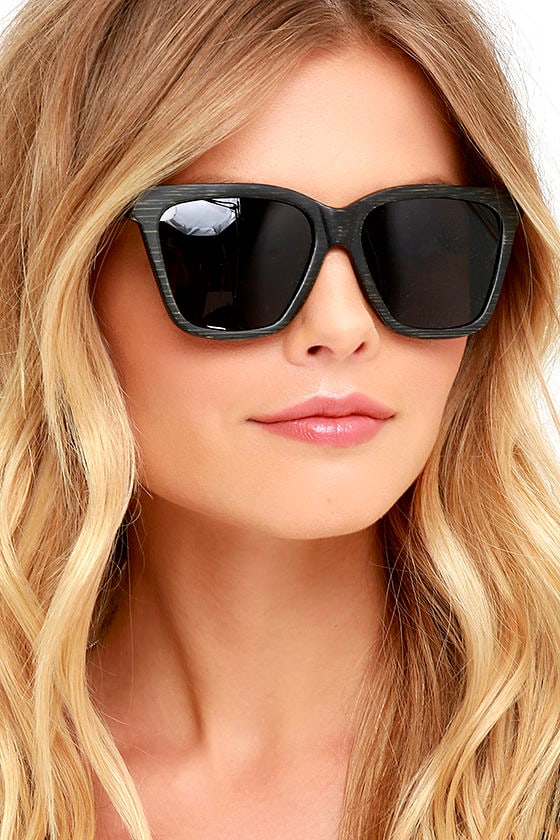 Woodzee Nicole- Black Sunglasses - Bamboo Sunglasses - $75.00 - Lulus