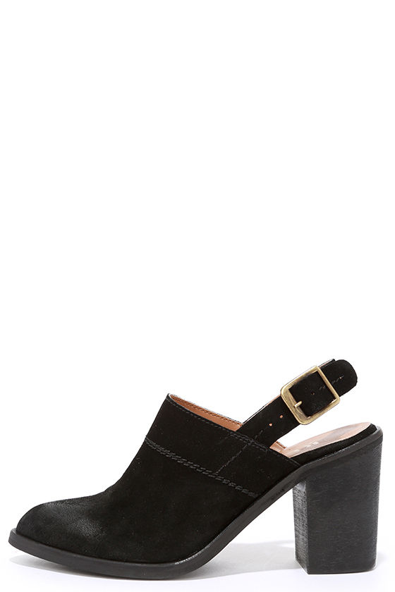 black slingback booties