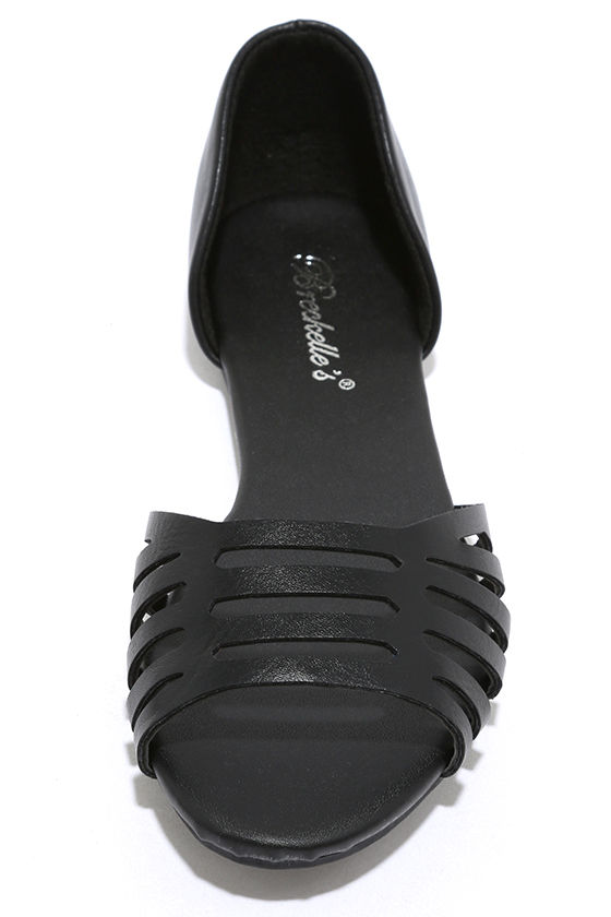 comfortable cute black flats