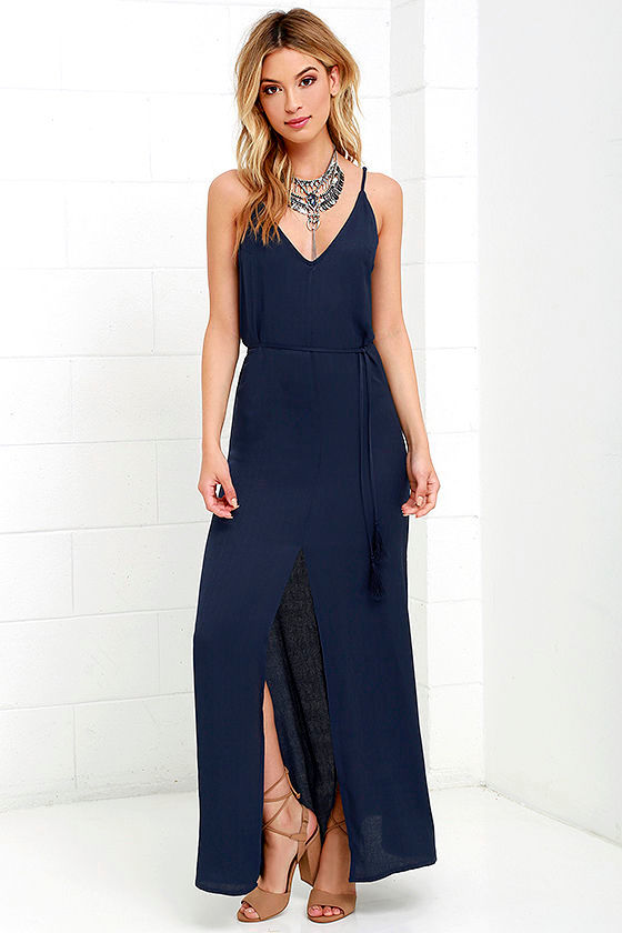 Fresh Air Navy Blue Maxi Dress 2
