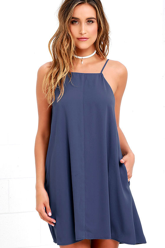 Chic Denim Blue Dress - Swing Dress - Sleeveless Dress - $38.00 - Lulus