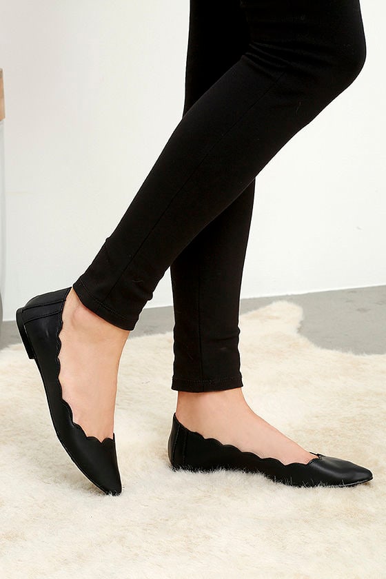 Mia scalloped flats new arrivals