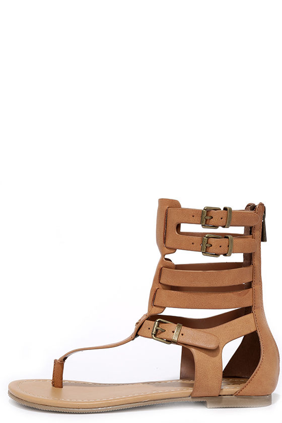 light tan gladiator sandals
