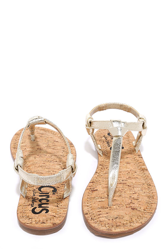 Circus by Sam Edelman Shaw - Gold Sandals - Thong Sandals - $45.00