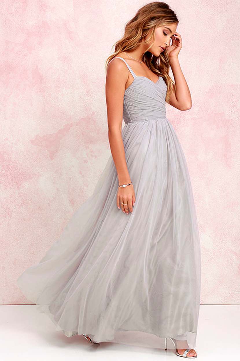 grey tulle dress Sophia Wedding maternity White and grey tulle dress S-L / White/Grey