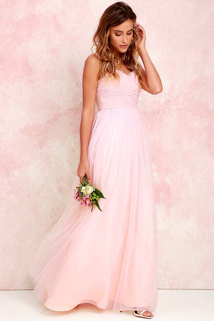 Sunday Kind of Love Blush Pink Tulle Gown
