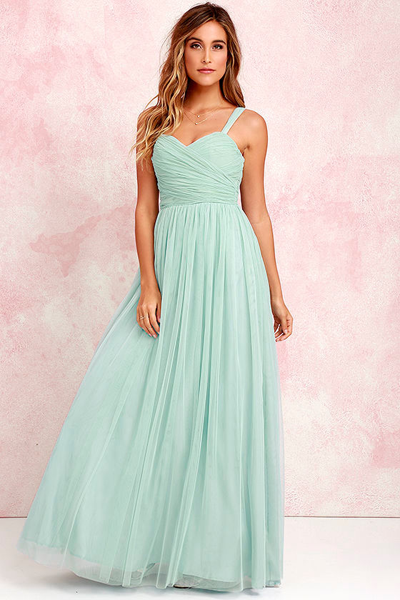 Pretty Seafoam Gown - Tulle Gown - Bridal Gown - Maxi Dress - $82.00 ...