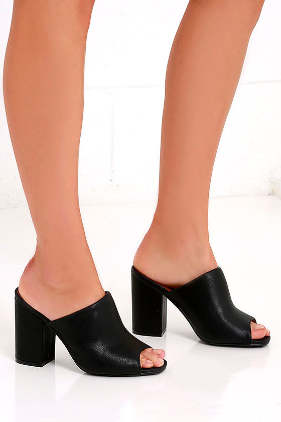 open toe mules