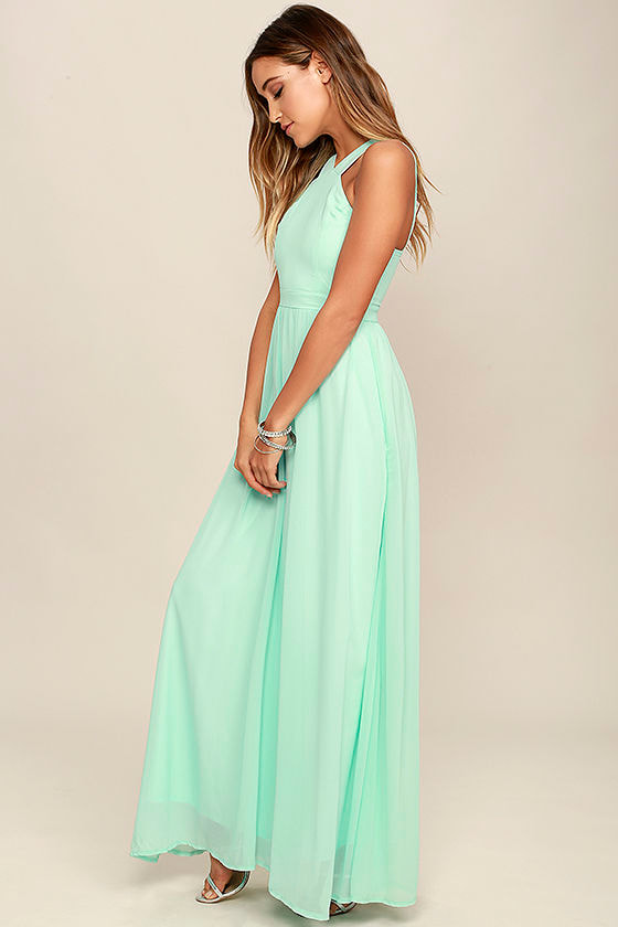 lulus mint green maxi dress