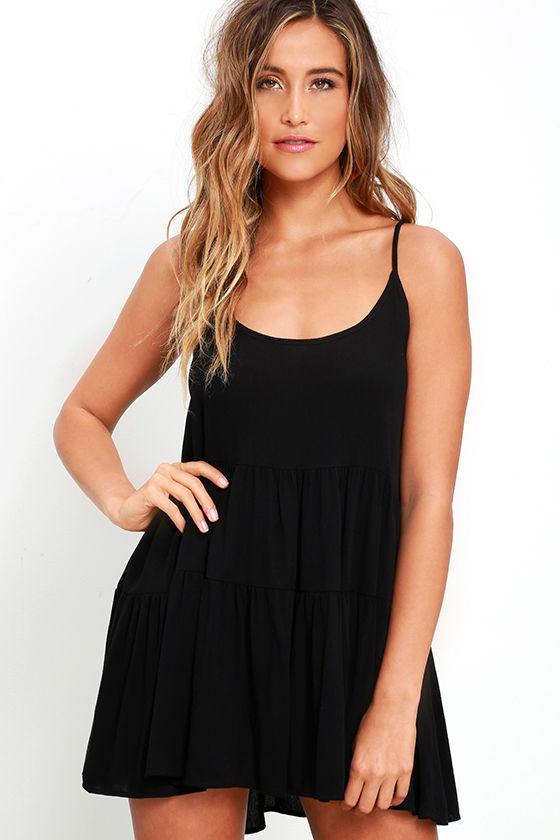 short black babydoll dress