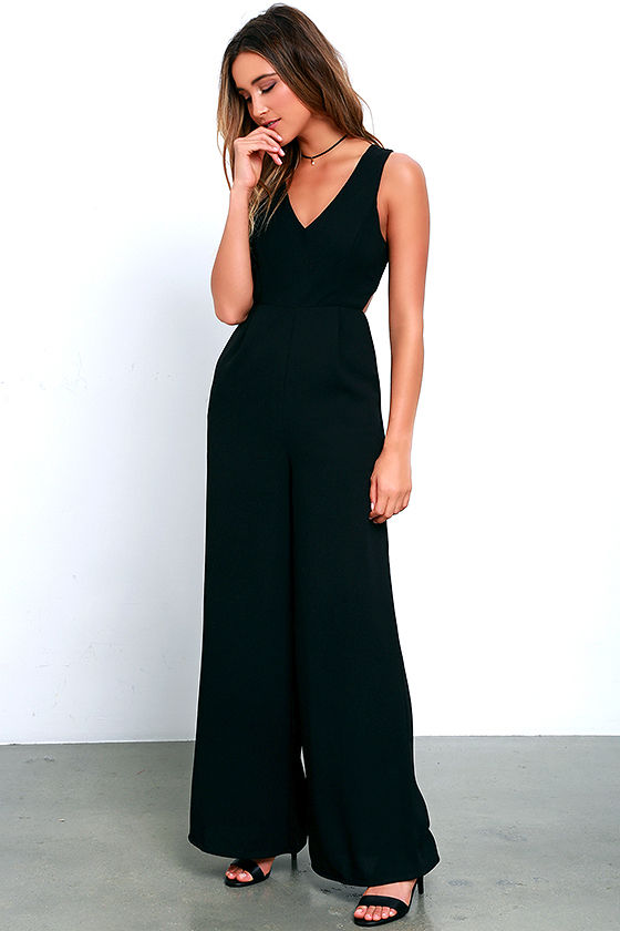 lulus black jumpsuit