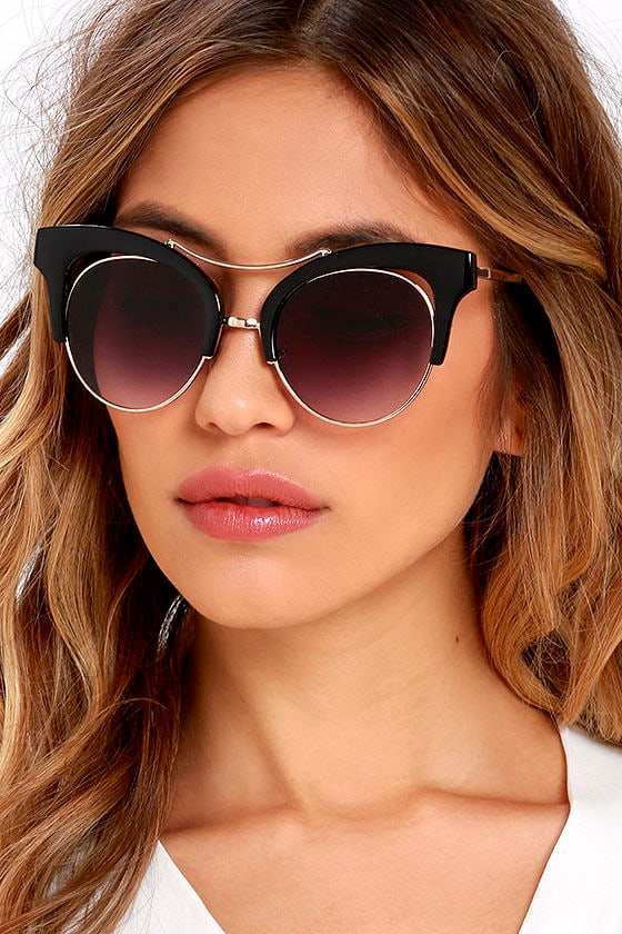 Cool Black Sunglasses - Cat-Eye Sunglasses - $16.00 - Lulus