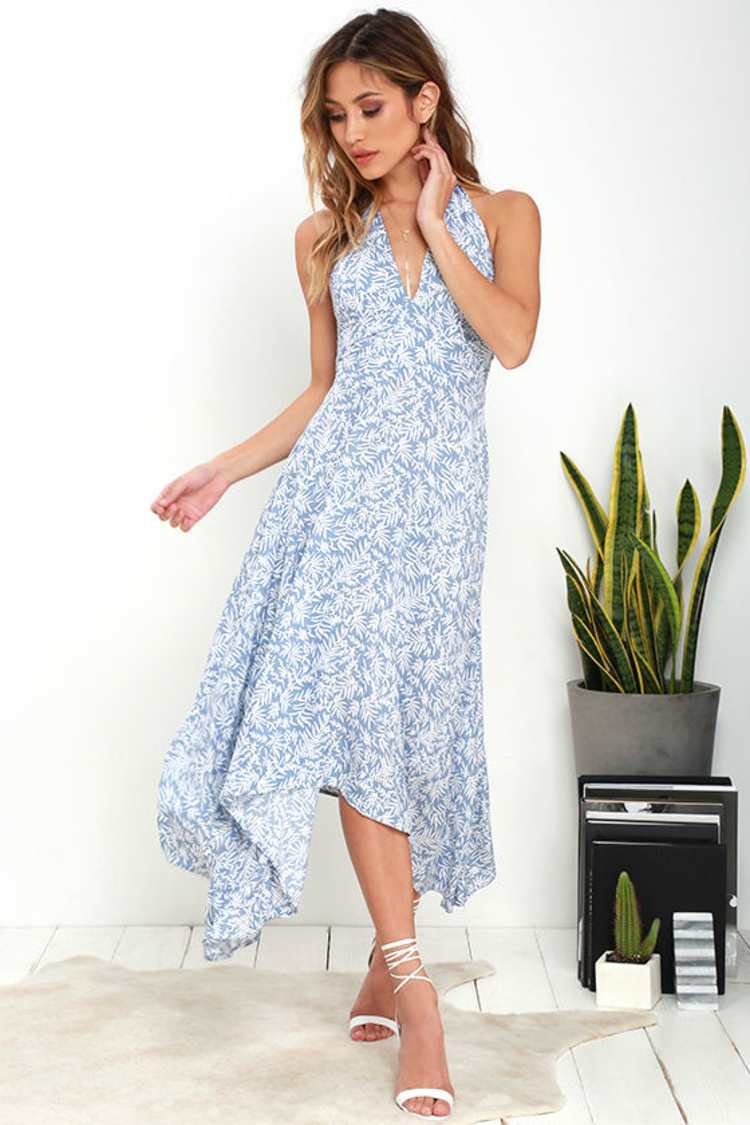 Lucy Love Dragonfly Dress - Blue Print Dress - Midi Dress - $95.00 - Lulus