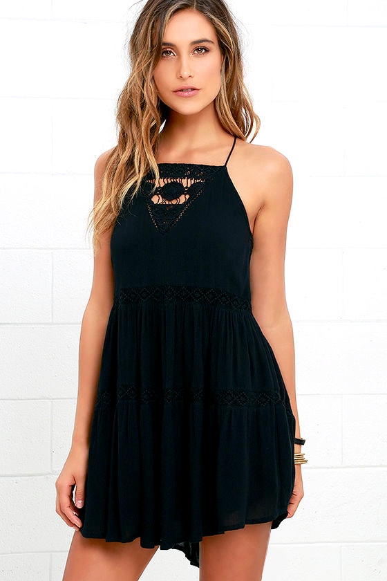 Amuse Society Linnea Dress - Black Dress - Lace Dress - $59.50 - Lulus