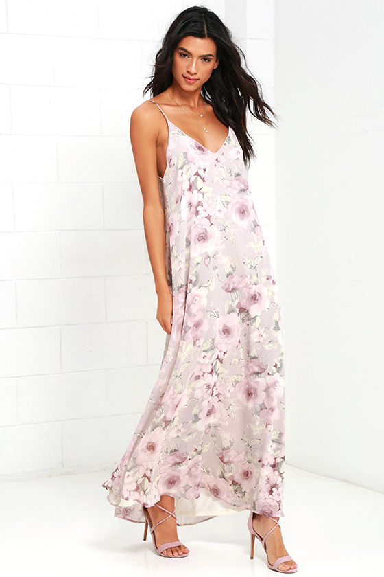 Floral Print Dress - Taupe Dress - Maxi Dress - $59.00 - Lulus