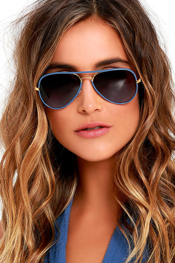 Cool Aviator Sunglasses - Blue Sunglasses - $15.00 - Lulus