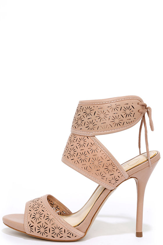 Jessica Simpson Barcia Nude Blush Leather Heels 1