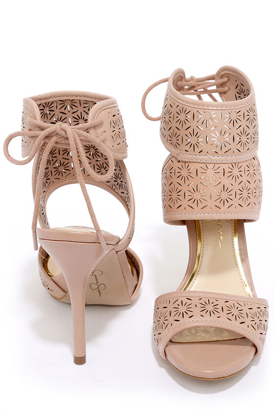 Jessica Simpson Barcia Nude Blush Leather Heels 2