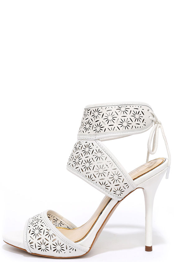 jessica simpson white heels