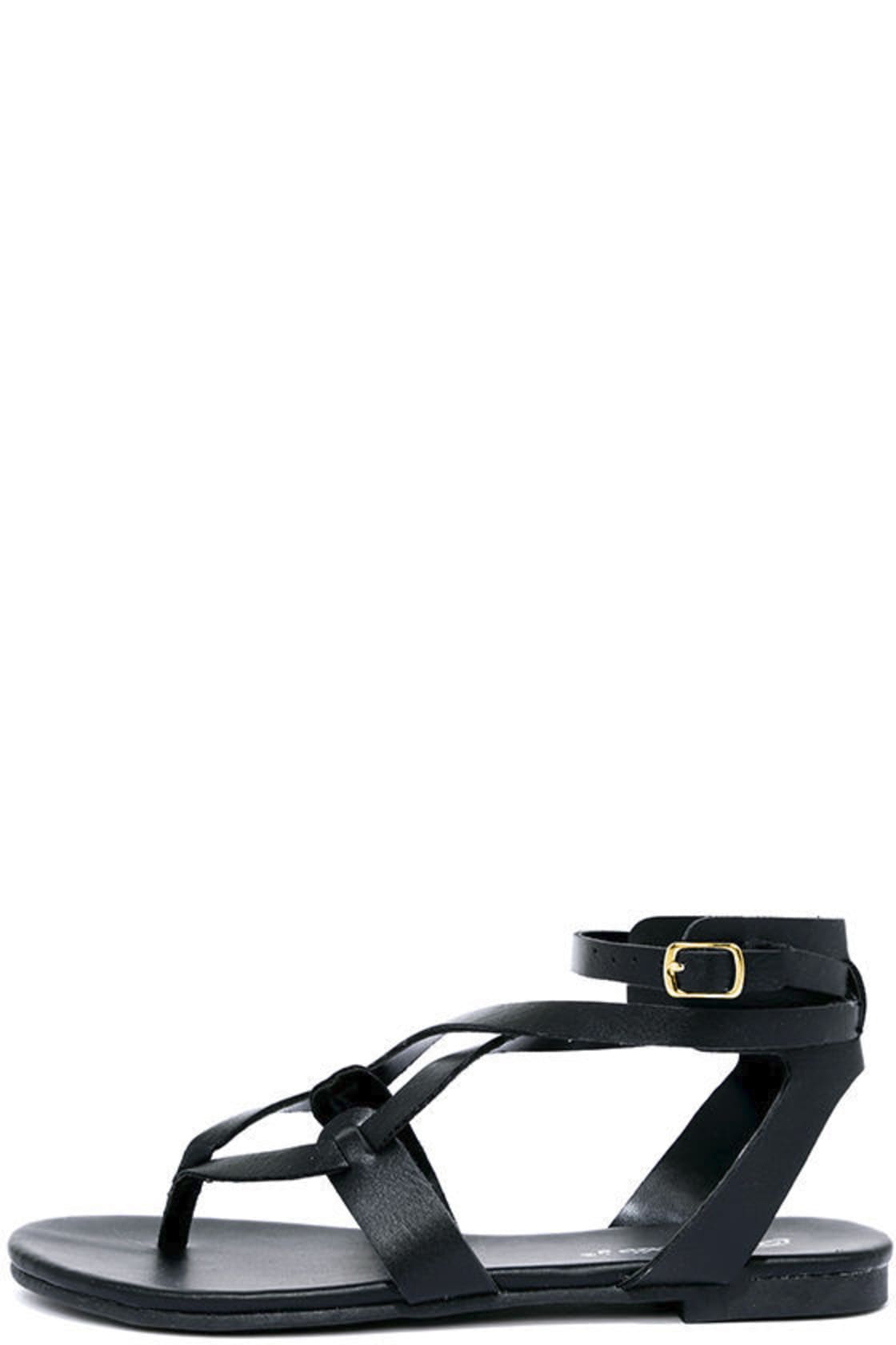 Cool Black Sandals - Thong Sandals - Gladiator Sandals - $19.00 - Lulus