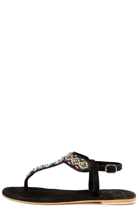 colorful beaded sandals