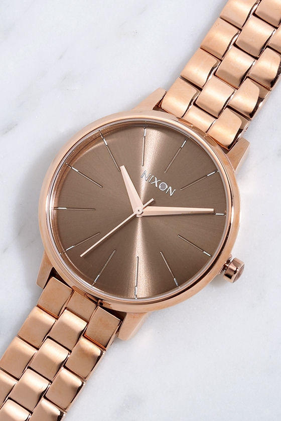 Nixon Kensington Rose Gold and Taupe Watch 1