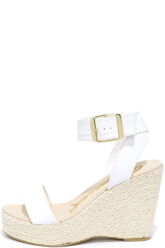 white wedge espadrilles