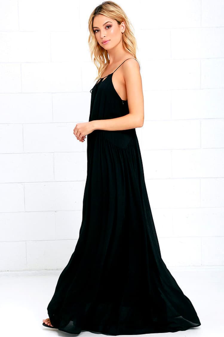 embellished cami mini dress with flippy hem in black Moon River